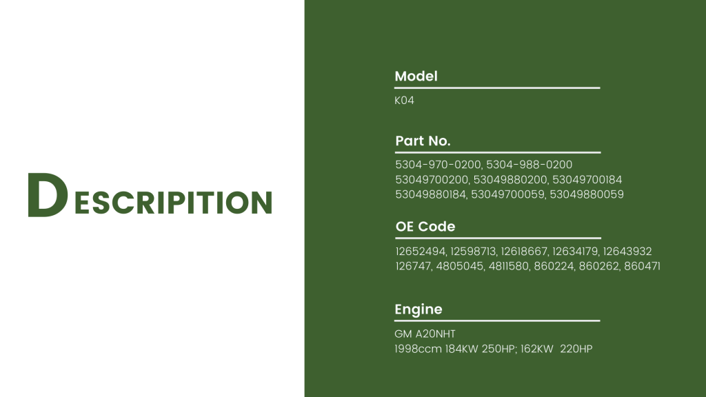 53049700200 Turbocharger