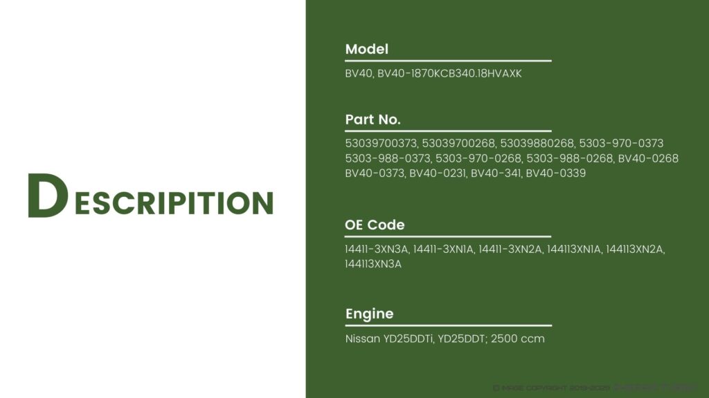 turbocharger for murano 2.5 dci